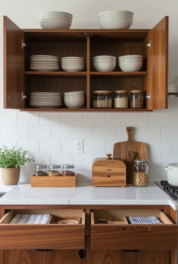 hidden mid century inspired storage