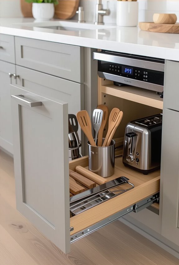 hidden prep storage solutions