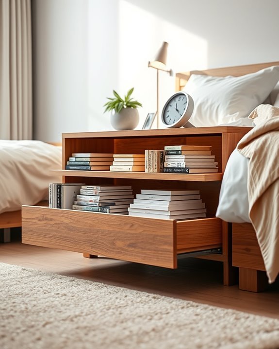 hidden storage bookshelf solutions