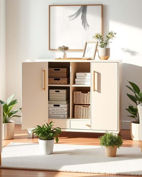 hidden storage enhances functionality