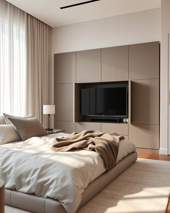 hidden tv cabinet design