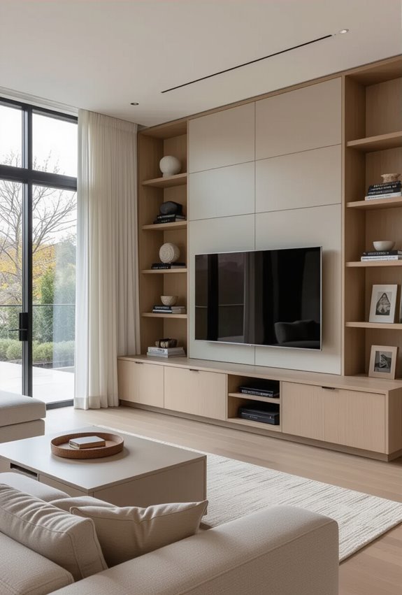 hidden vertical cubbies maximize space