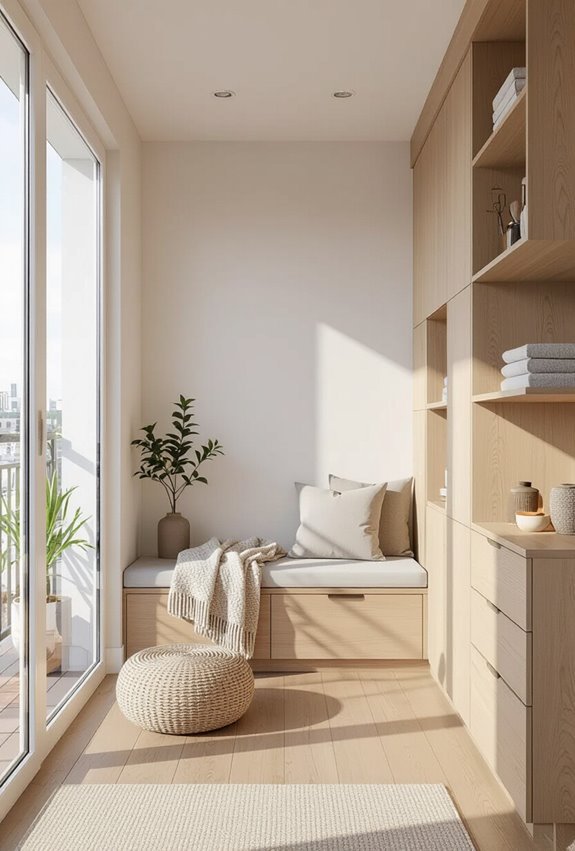 hidden vertical recessed storage