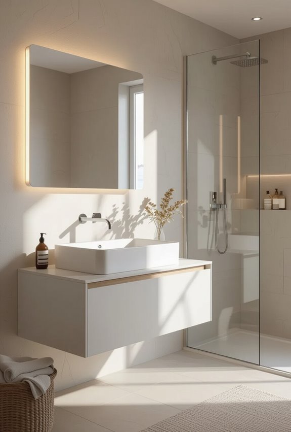 hide plumbing for sleekness