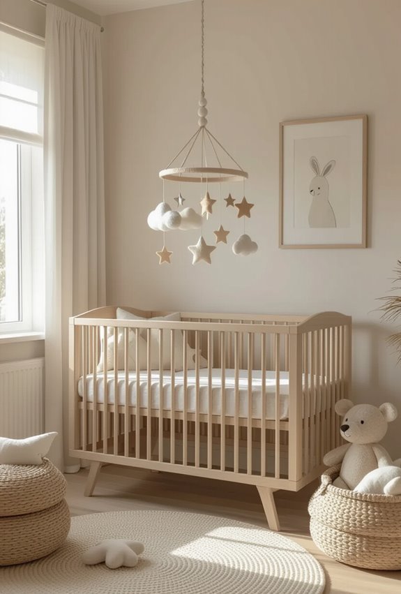 high contrast soothing crib mobile