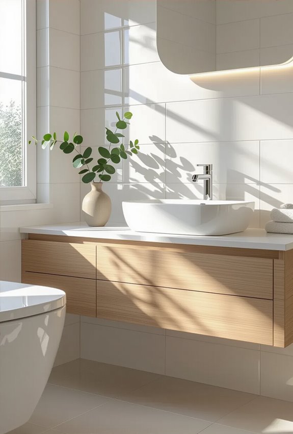 high gloss reflective bathroom tiles