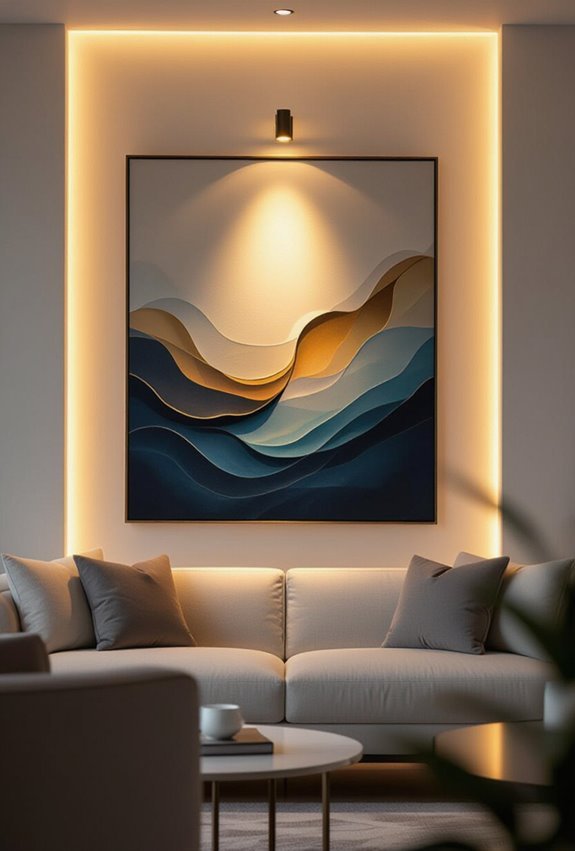 highlight artwork with warmth