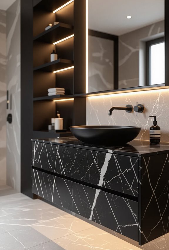 highlight black marble textures