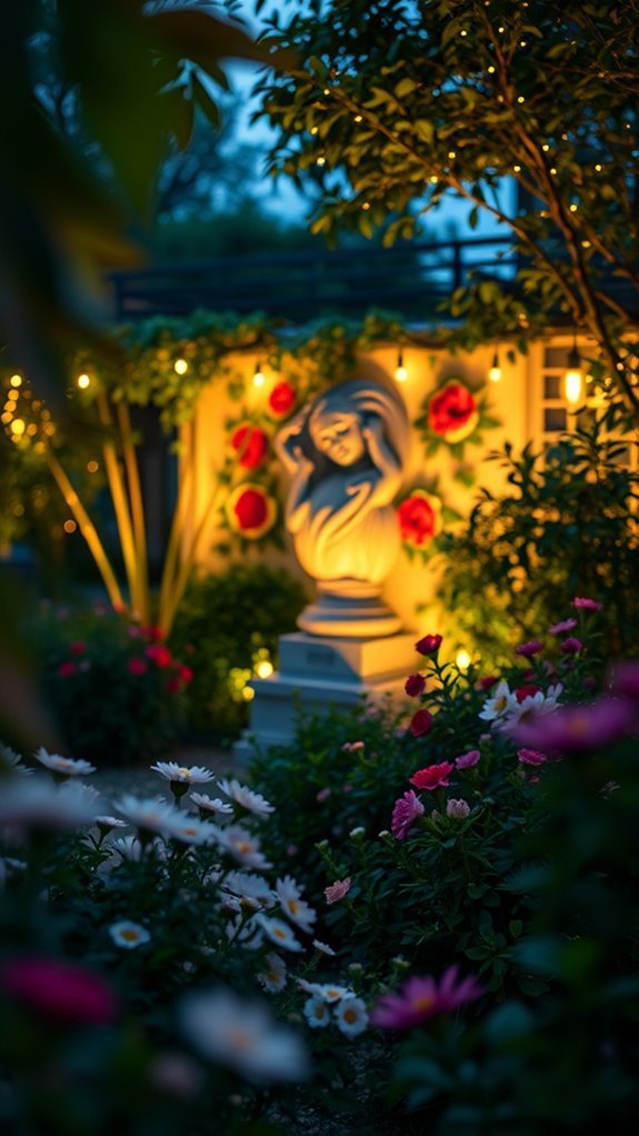 highlight garden artwork elegantly