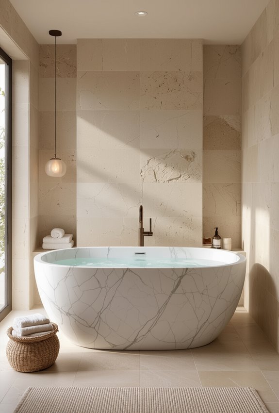 honed limestone and travertine textures