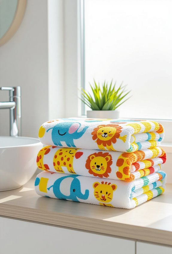 hooded animal towel sets