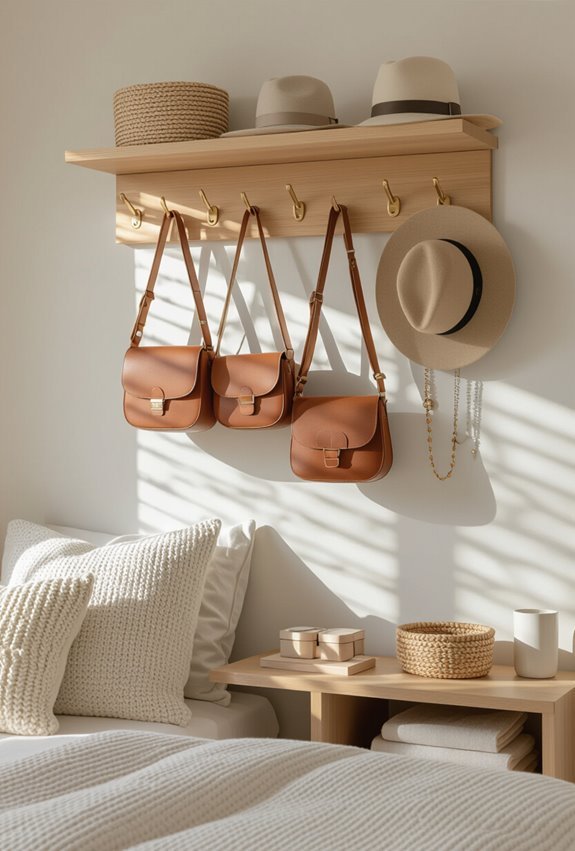 hooks pegboards layered storage