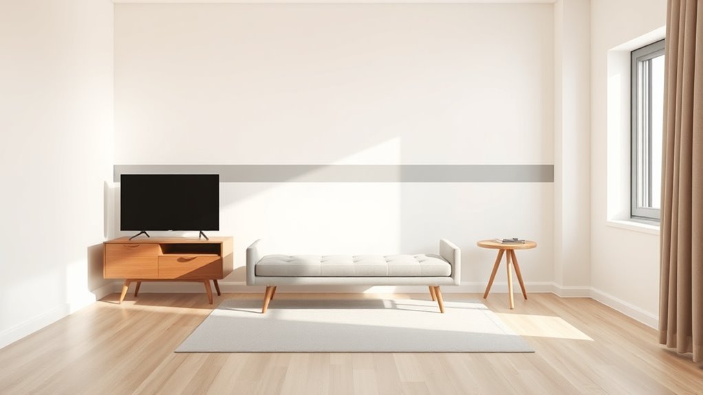 horizontal stripes create width