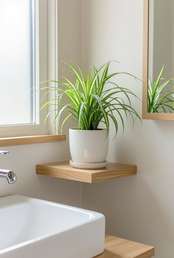 humid bathroom corner greenery