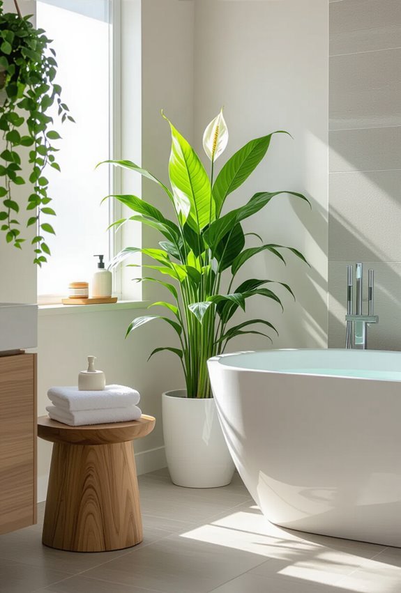 humidity loving bathroom greenery