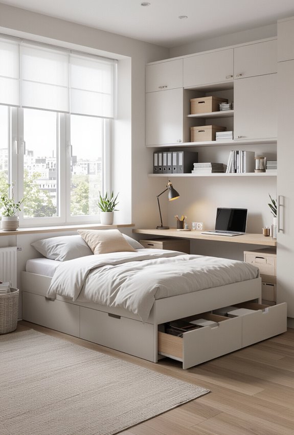 hydraulic storage beds organize office
