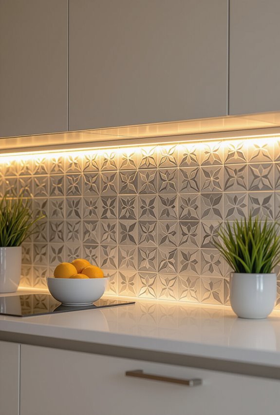 illuminate backsplash texture and patterns