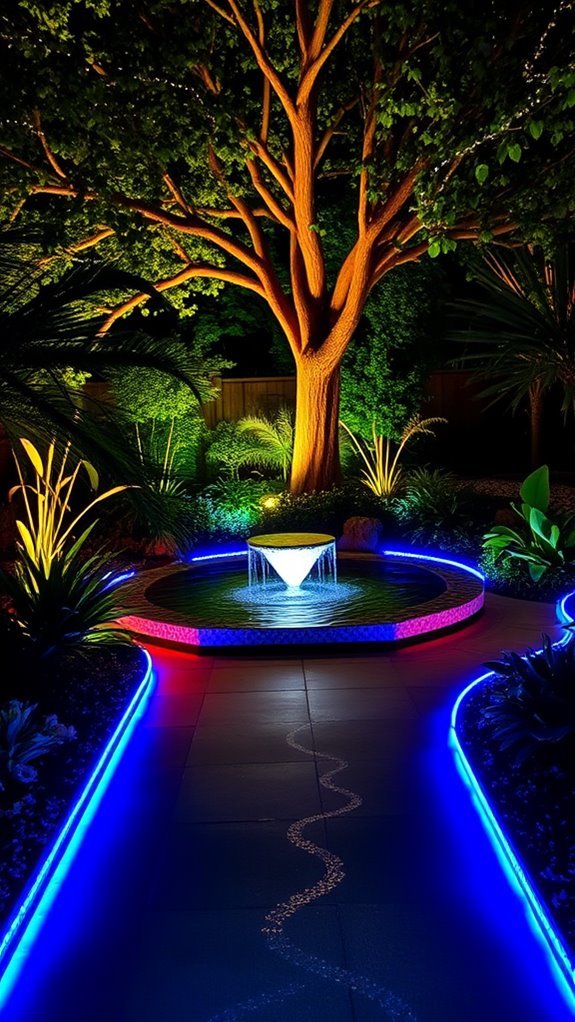 illuminate outdoor focal points
