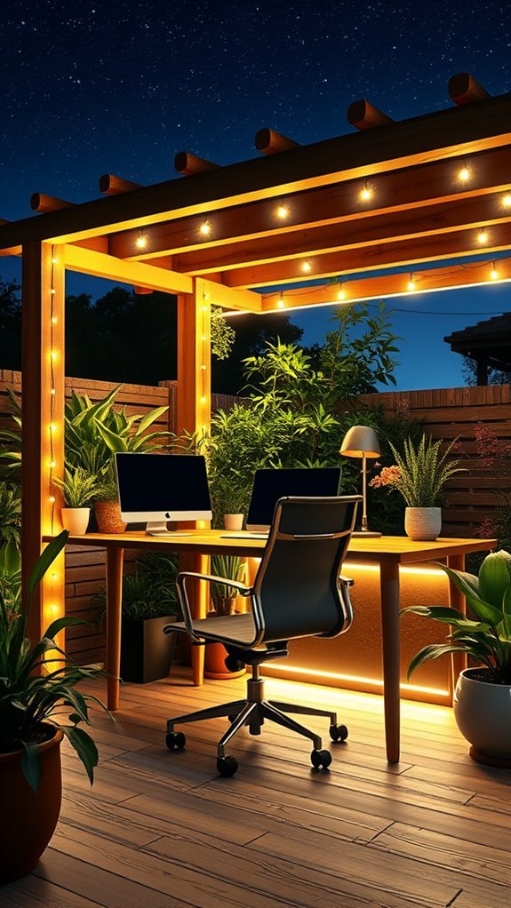 illuminate outdoor workspaces effectively