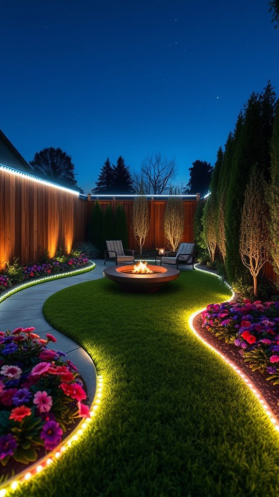 illuminate yard boundaries creatively