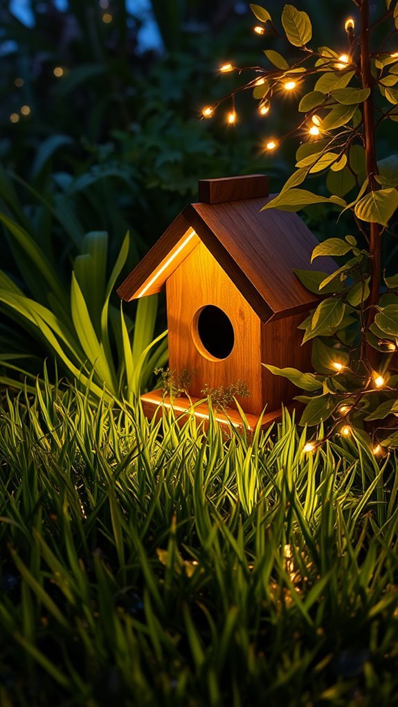illuminated birdhouse for safety
