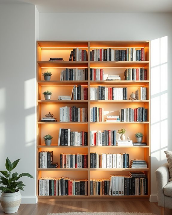 illuminated bookshelf design concept