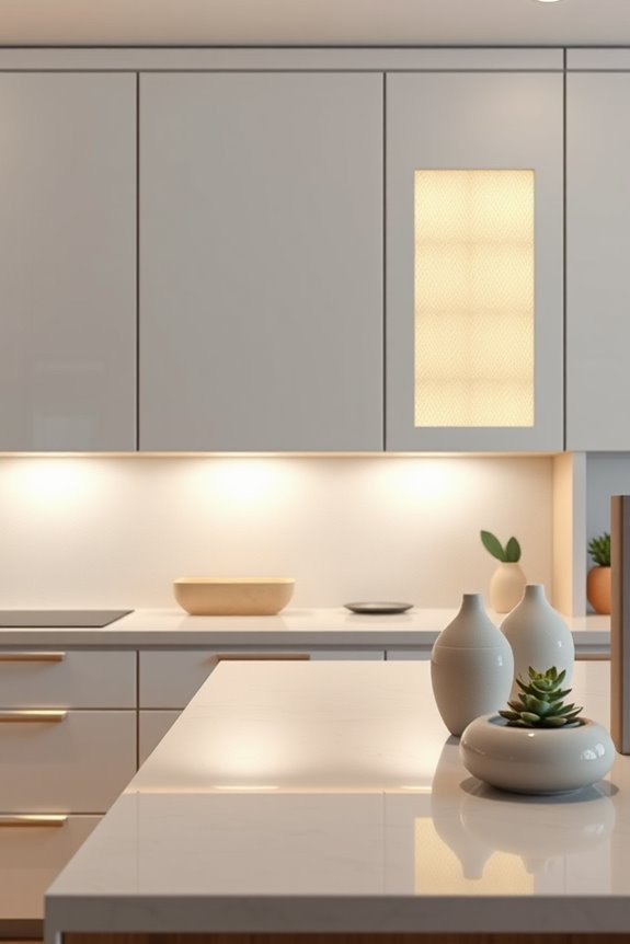 illuminated cabinet design elegance