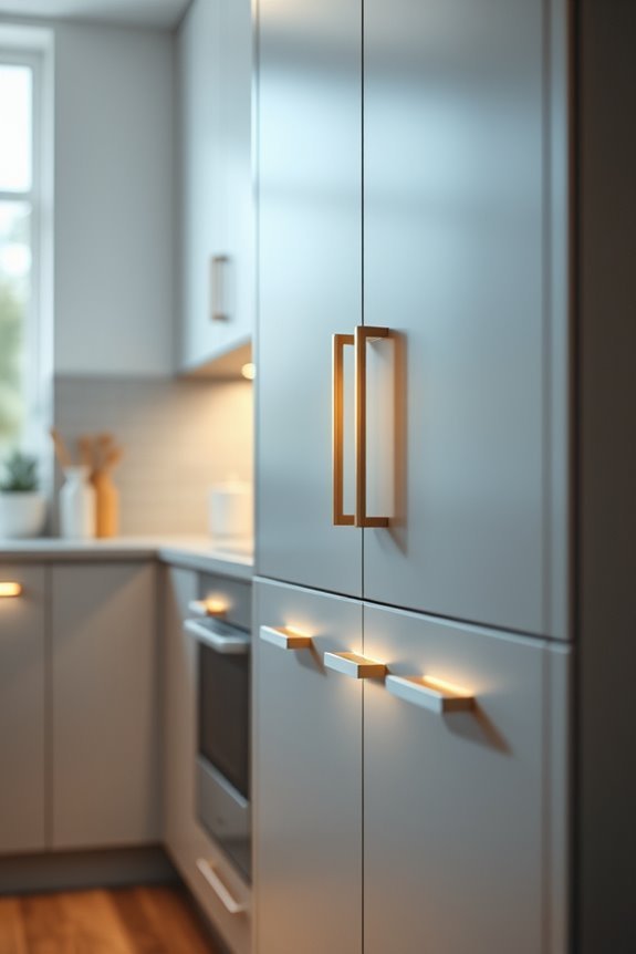 illuminated modern cabinet hardware