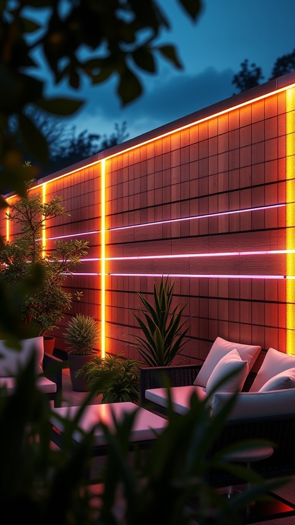 illuminated modern fence designs