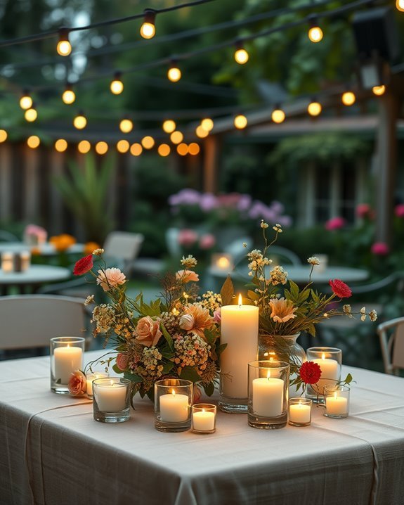 illuminated outdoor table decor