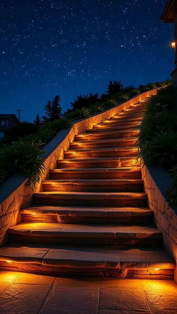 illuminated steps for safety