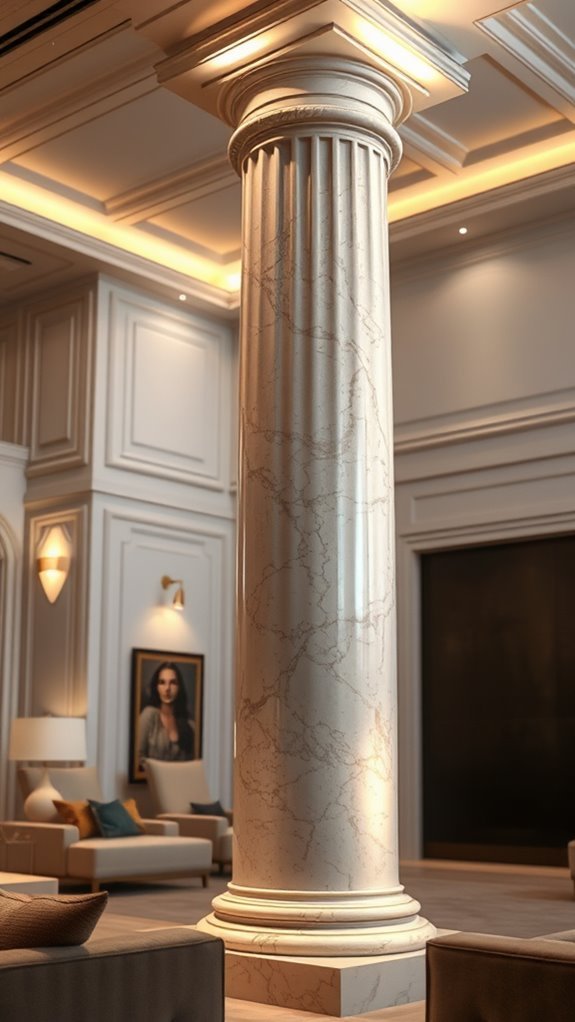 illuminated vertical design elements