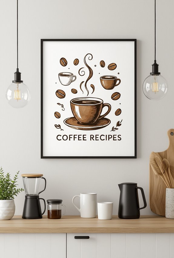 illustrated latte recipe art