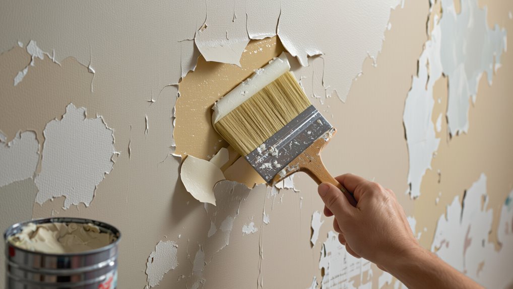 incompatible paint layer chipping