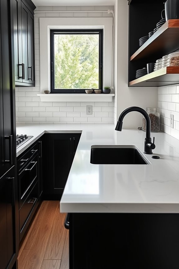 incorporate stylish black hardware