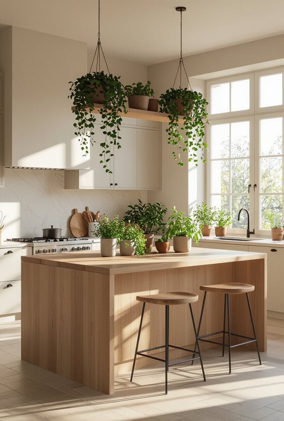 indoor herbbeds and living wall