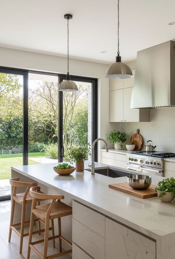 indoor outdoor kitchen flow