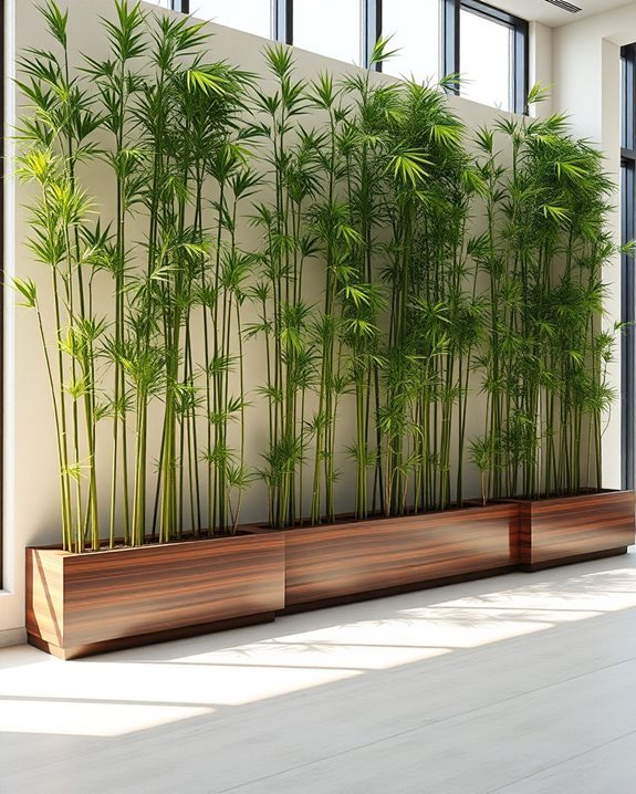 indoor vertical bamboo gardens