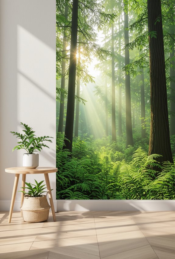 indoor waterfall and moss