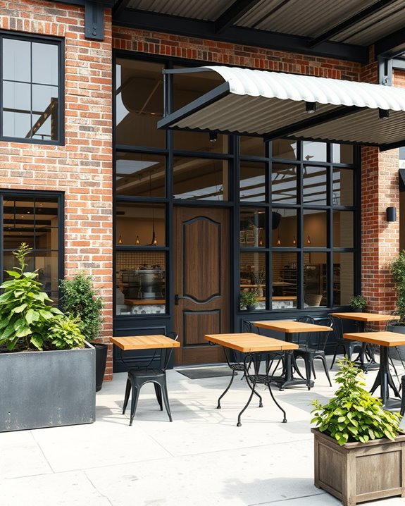 industrial aesthetic caf design