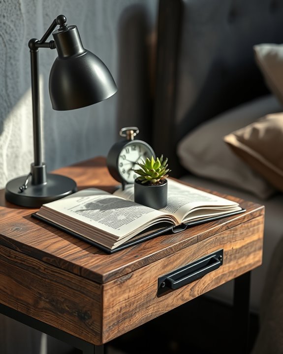 industrial bedside tables aesthetic