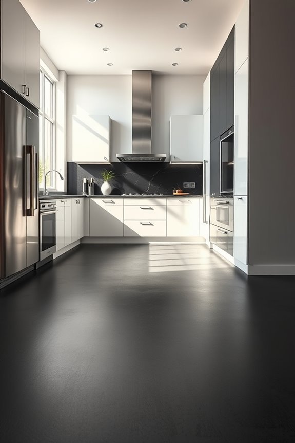 industrial black rubber flooring