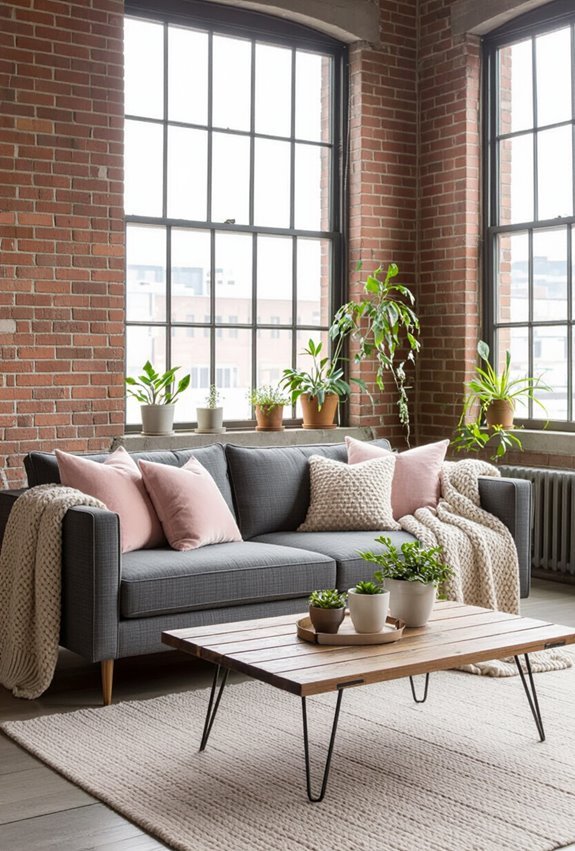 industrial charm pastel softened edges
