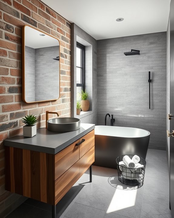 industrial chic bathroom design