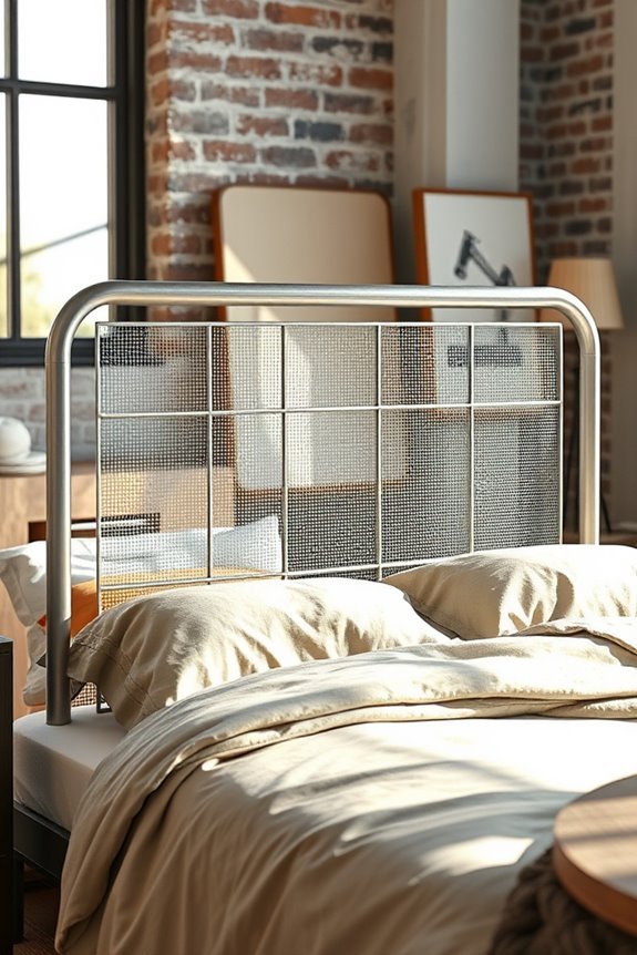 industrial chic bedroom centerpiece