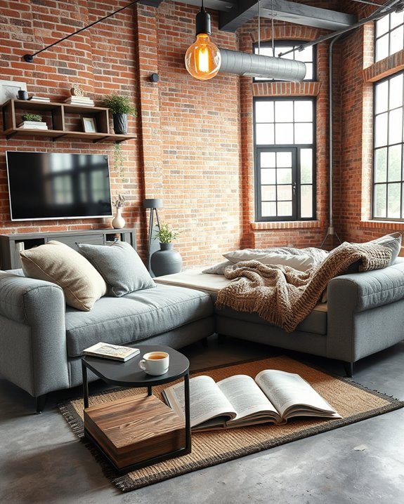 industrial chic bedroom retreat