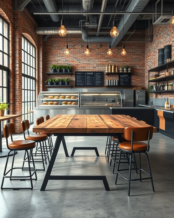 industrial chic burger shop