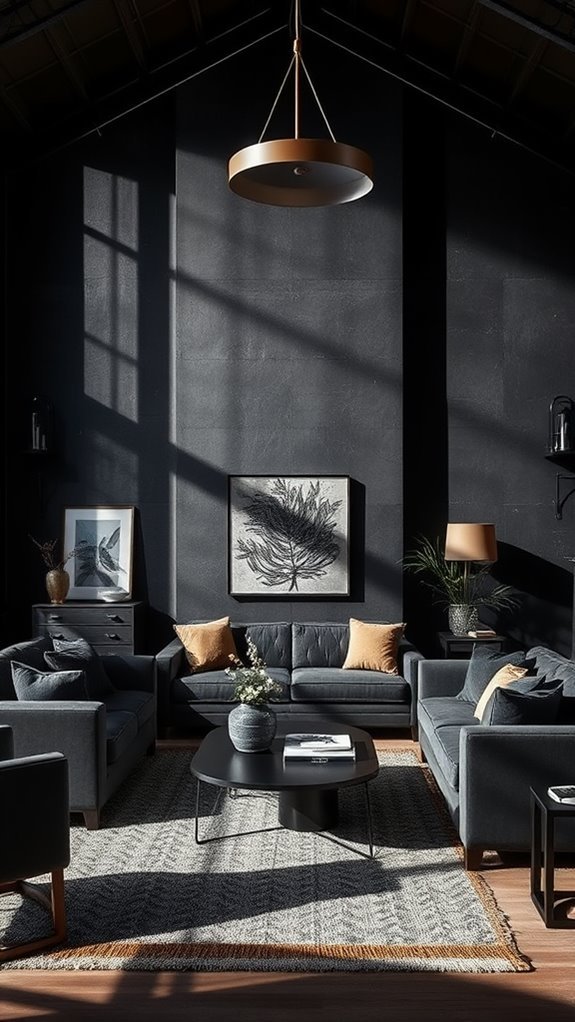 industrial dark slate aesthetic