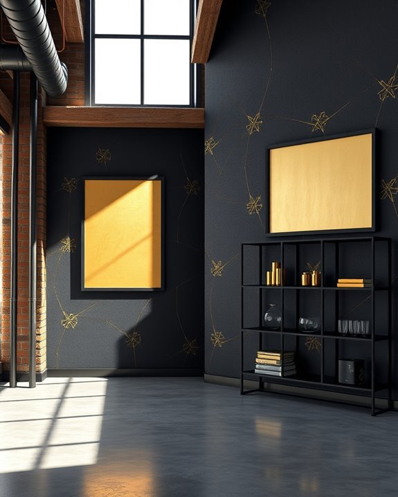 industrial elegance with gold