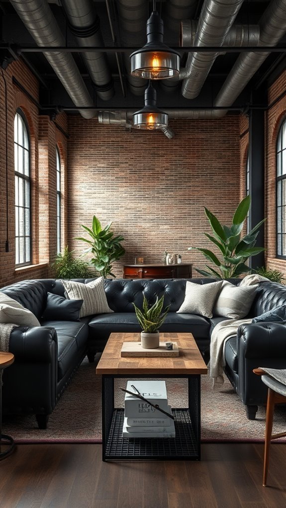 industrial elegance with leather